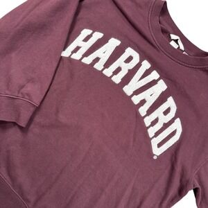 Harvard Sweatshirt Mens Burgundy Crew Neck‎ Pullover College Apparel